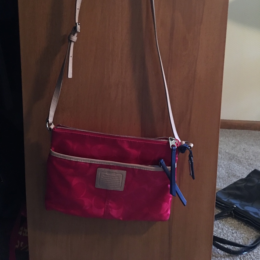 Crossbody purse signature nylon print